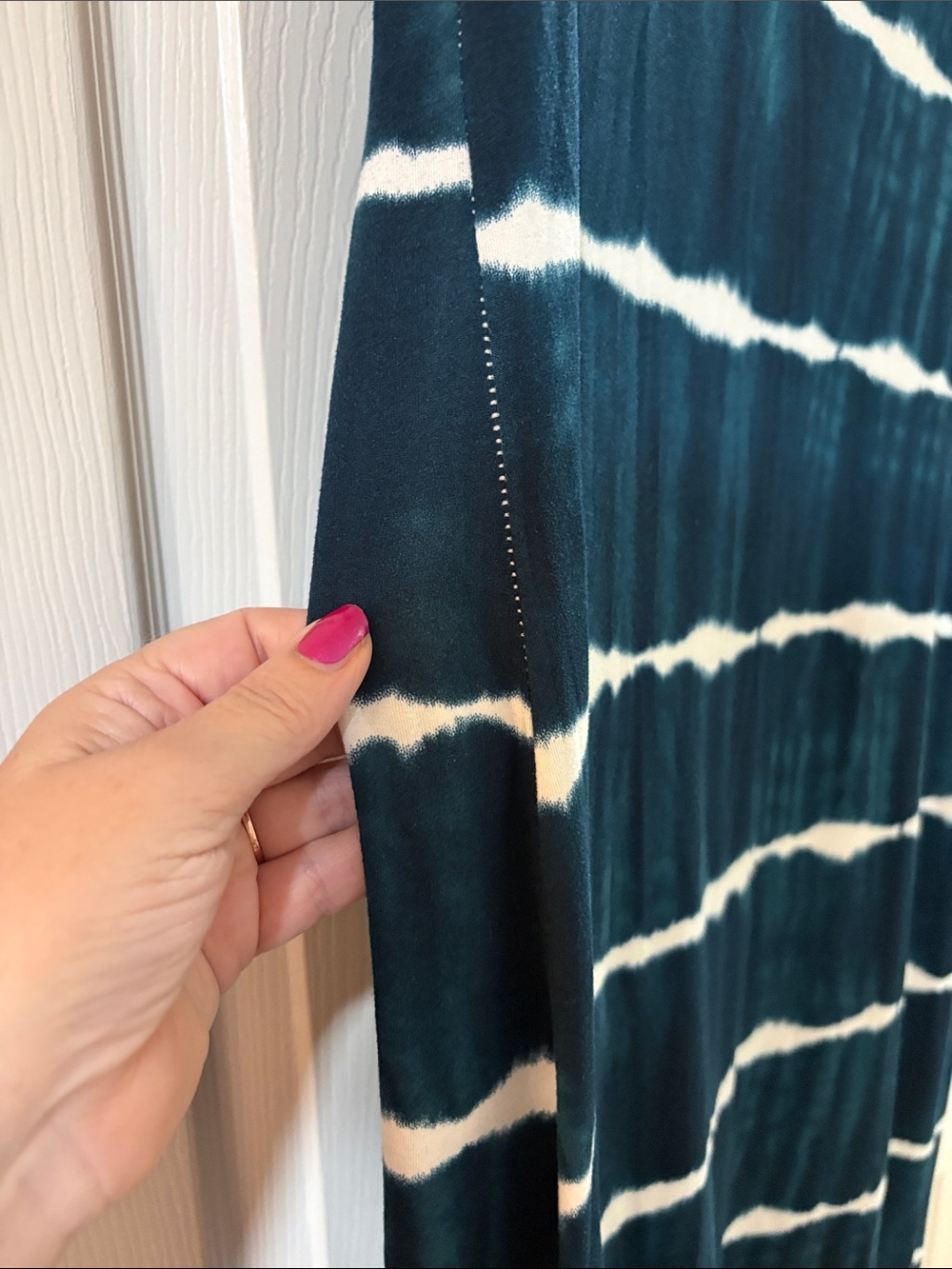 Relax Navy & White Tie-Dye Maxi Tank Dress 2X - Picture 2 of 4